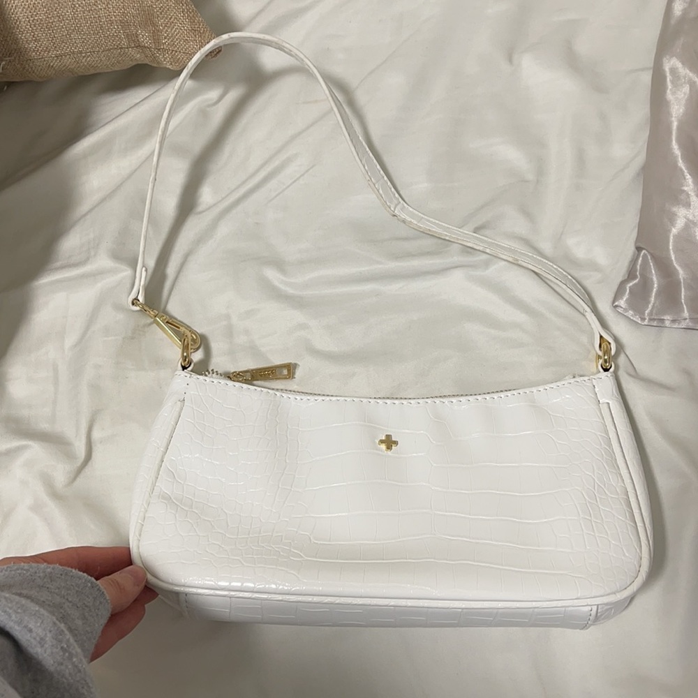 PETA and Jain Piper White Croc Bag